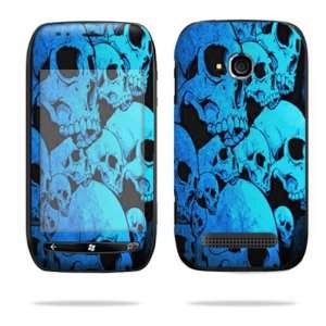   Windows Phone T Mobile Cell Phone Skins Blue Skulls: Cell Phones