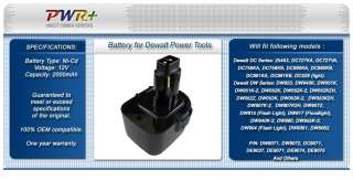 NEW 12V 12 VOLT BATTERY FOR DEWALT DW 9071 9072 2AH  