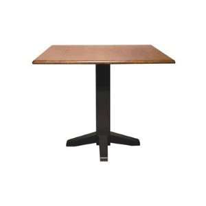  International Concepts 36 Inch Square Dual Leaf Ped Table 