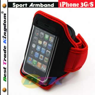 Red Sport Workout Armband Case Cover iPhone 2G 3G S  