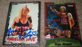 BEAUTIFUL PEOPLE TNA WRESTLING KNOCKOUTS SIGNED CARDS  