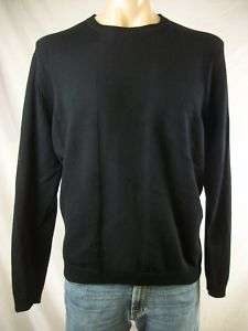 New Mens CALVIN KLEIN Black Pima Cotton Knit Sweater XL  
