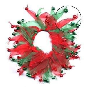 Jingle Bells Holiday Dog Collar Chiffon Ribbon Size XS