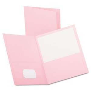    Pocket Portfolio, Embossed Leather Grain Paper, Pink