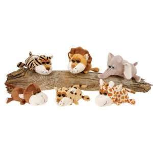  4.5 6 Assorted Lying Jungle Animals Case Pack 36 