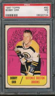 1967/68 Topps #92 Bobby Orr PSA NM 7  