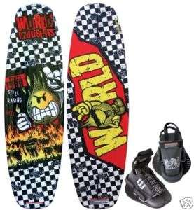 NEW CHECKS WAKEBOARDS WORLD INDUSTRIES WITH BINDINGS  