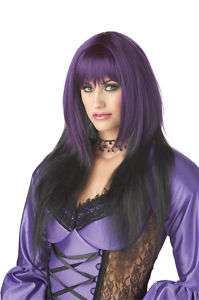 Purple Gothic Punk Rock Razor Edge Hair Costume Wig  