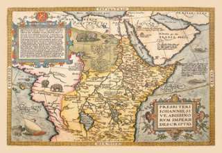Nautical 1602 Map Northeastern Africa Print 20 x 30  