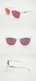   Oakley Sunglasses Frogskins Polished White Ruby Iridium 24 307  