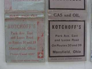   Ohio Lincoln Highway Route 30 & 39 Kotchoffs 3 matchbook set!  