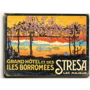  Wood Sign  Grand Hotel Et Des Iles borromees Stresa