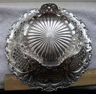   XV Pattern Sterling Footed Round BASKET 3144 7 1/4 inch NR  