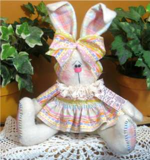   Raggedy Spring Bunny Shelf/Table Sitter ♥ PATTERN #317  