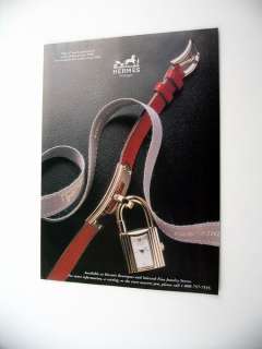 1994 print Ad for Hermes Kelly Watch red lizard Strap advertisement 