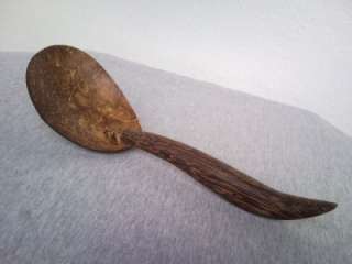 Wooden Ladle Serving Cooking Spoon Coconut shell w/t Palm Wood Handle 