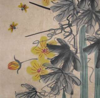 J336Chinese Scroll Painting by Qi Baishi  