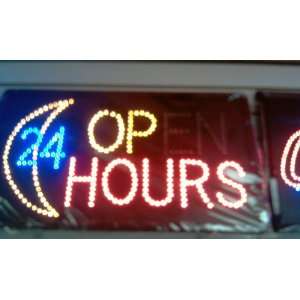 LED Flashing OPEN 24 hours Sign 27 x 16 inch US Seller   
