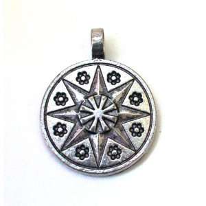 Wiccan Talisman Amulet Silver Tone Pendant Spiritual Religious Womens 