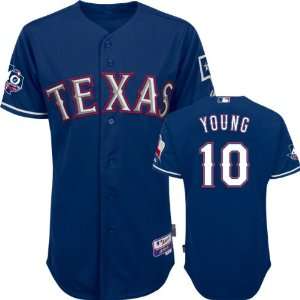 Michael Young Jersey: Adult Majestic Alternate Royal Authentic Cool 