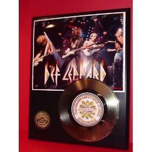  Gold Record Outlet DEF LEPPARD 24KT Gold Record Display 