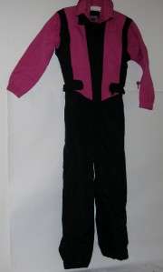 Womens Inside Edge Full Body Snow Ski Suit Medium Dark Pink Black 