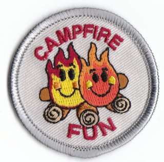 Girl Boy Cub CAMPFIRE FUN Flames Fun Patches Crests Badges SCOUTS 