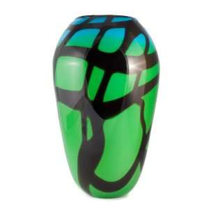  Glass Ware Murano Green Blue Art Crystal Vase 6996: Home 