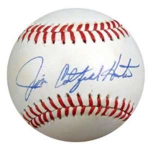  Autographed Jim Catfish Hunter Baseball   AL PSA DNA 