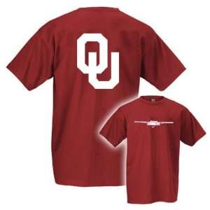  Nike Oklahoma Sooners Maroon Crossbar T shirt Sports 