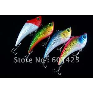  250pcs game vibe fishing lures 80mm 20g with green color 