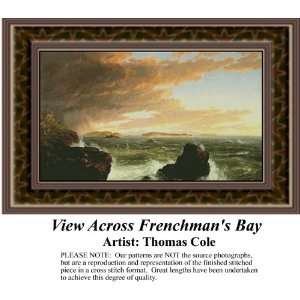 View Across Frenchmans Bay, Counted Cross Stitch Patterns 