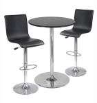 Spectrum 3 Piece Pub Table Set with 24 inch Round Table and 2 