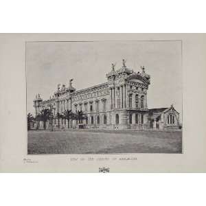  1904 Old Print Aduana Barcelona Spain Customs Building 