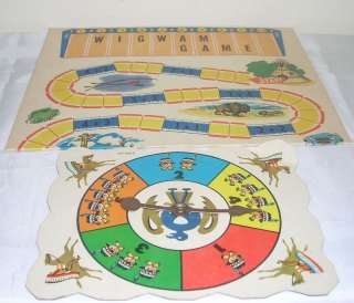 1957 Milton Bradley TEN LITTLE INDIANS Rare Board Game  