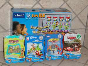 VTECH V.SMILE TV LEARNING SYSTEM+4 BOUNS SPANISH GAMES  