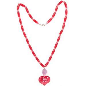   Amscan Bachelorette Bride to Be Necklace with Light Up Pendant / Red