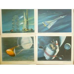 American Aviation prints (5) Nasa Apollo Spacecraft by G. Meyer ; AEC 