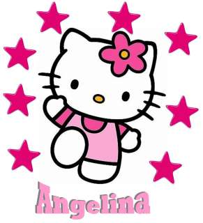 SWEET HELLO KITTY WALLSTICKER wall sticker with NAME. Personalized 
