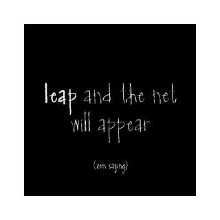  Leap  Zen Saying Black and White Magnet: Home & Kitchen