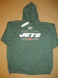 NEW YORK JETS HOODY SWEATSHIRT GREEN MADE BY NFL APPAREL SIZE L XL NWT 