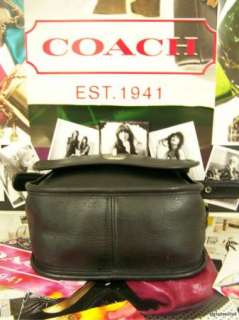 CLASSIC! Black COACH Trail Bag Leather Shoulder Purse Handbag  