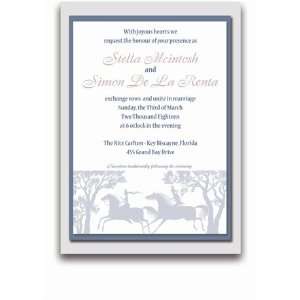   Rectangular Wedding Invitations   Horse Chase Dayride