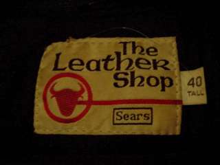 VINTAGE LEATER CAFE RACER MOTORCYCLE JACKET , THE LEATHER SHOP 