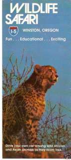 VINTAGE WILDLIFE SAFARI WINSTON OREGON TRAVEL BROCHURE  