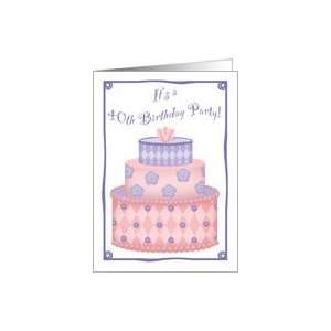  Whimsical Cake 40th Birthday Invitation Card: Toys & Games