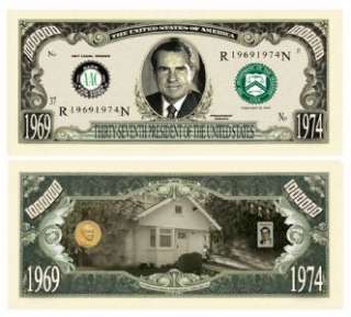 Richard M Nixon Million Dollar Bill (5/$3.00)  