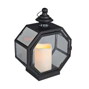   Metal Lantern with Plexiglass and Flameless LED Candle: Home & Kitchen