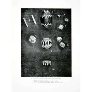  1906 Print Ancient Agri Beads Roman Thames River Nigeria 