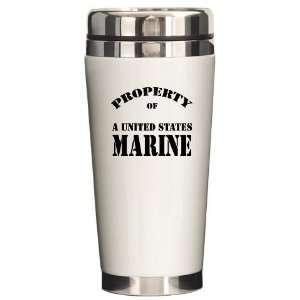  Property of a US Marine Military Ceramic Travel Mug by 